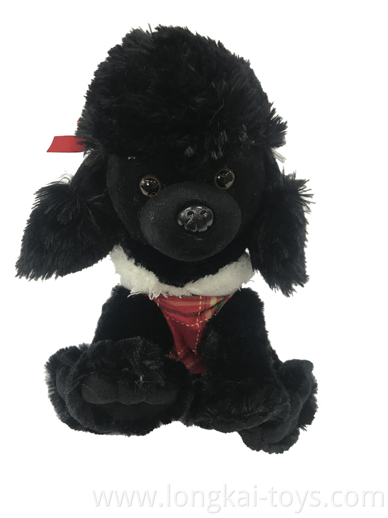 Stuffed Black Dog Toy